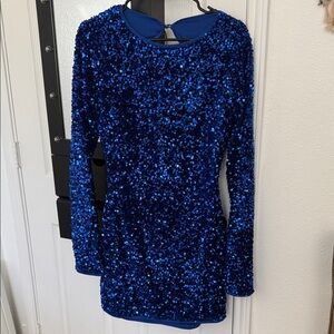 Royal Blue Sequin Dress